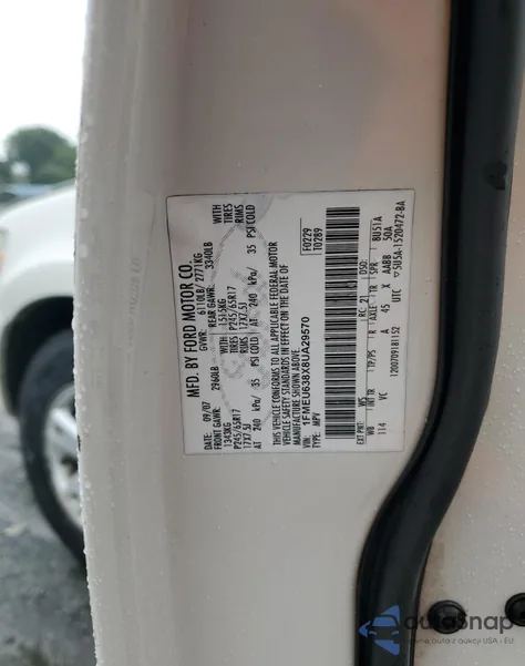 2008 Ford Explorer Xlt from USA, damaged, VIN 1FMEU638X8UA29570